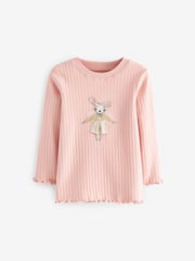 Pink/Blue Mouse Woven Bottoms Pyjamas 2 Pack (9mths-10yrs) - Image 10 of 12