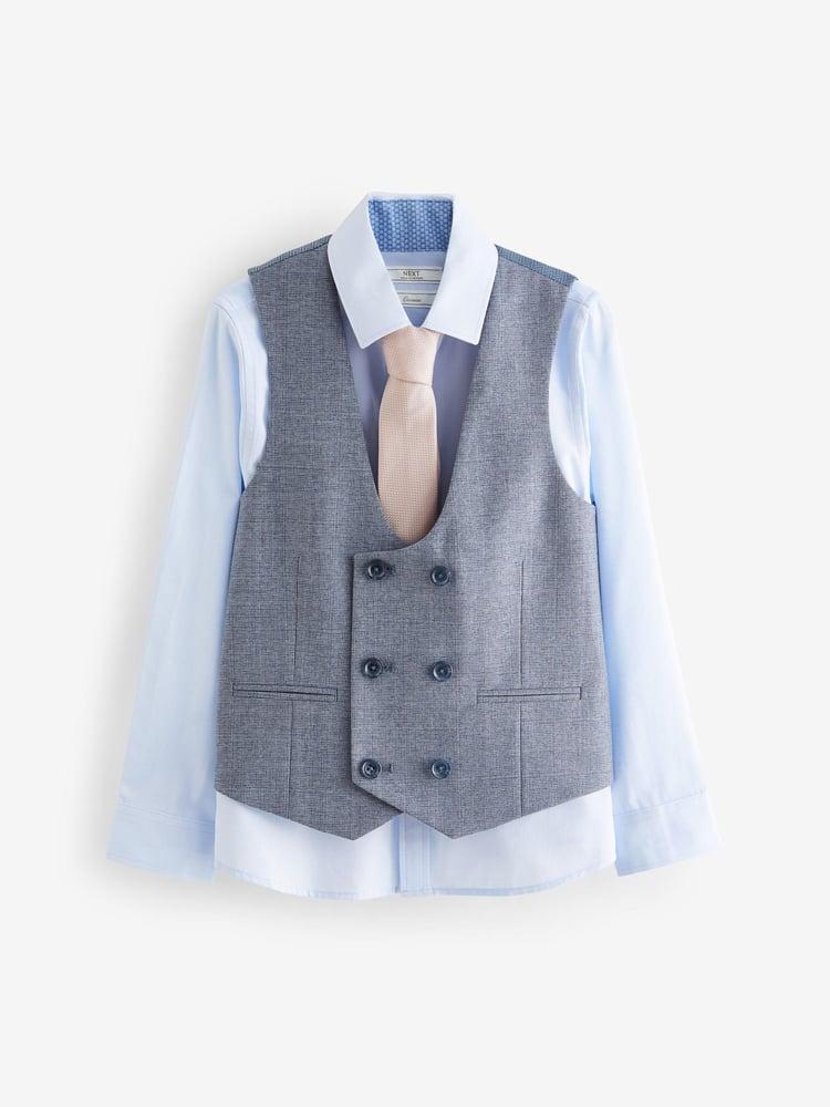 Cham Denim Blue Waistcoat Set (12mths-16yrs) - Image 1 of 5