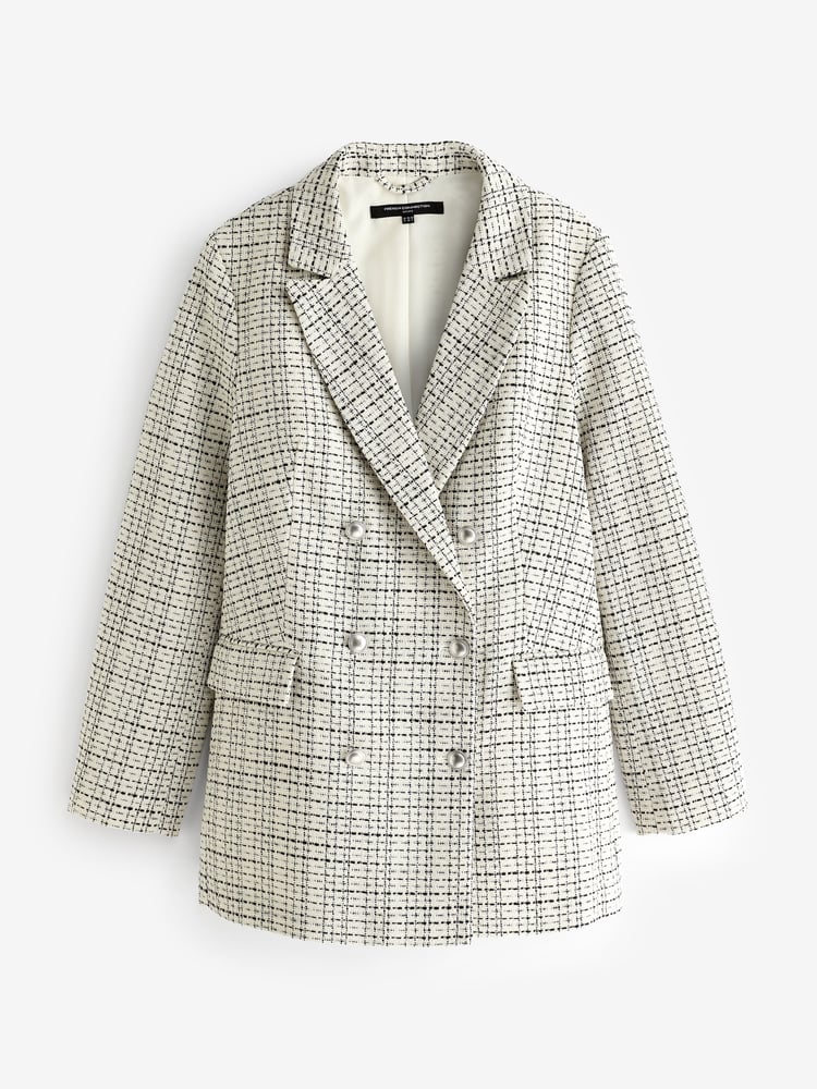 French Connection Cream Effie Boucle Blazer - Image 4 of 4