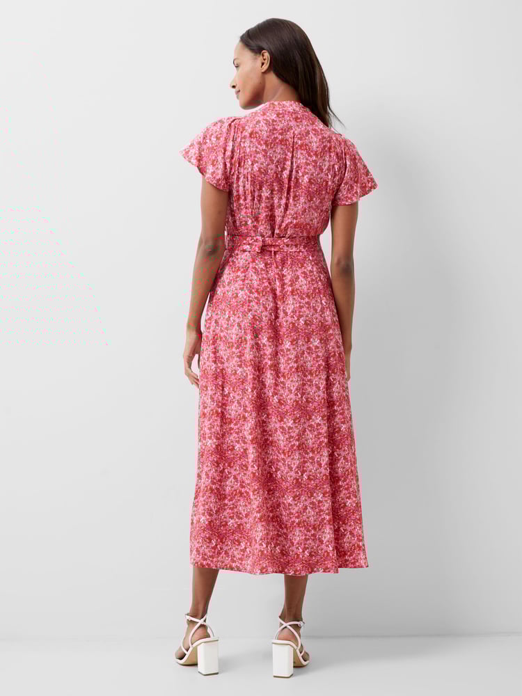 French Connection Red Cass Delphine Midi Dress - Image 2 of 4