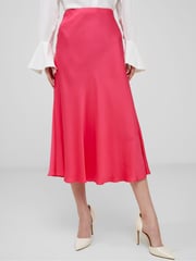 French Connection Pink Satin Ennis Midaxi Slip Skirt - Image 1 of 4