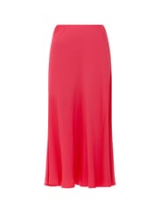French Connection Pink Satin Ennis Midaxi Slip Skirt - Image 4 of 4