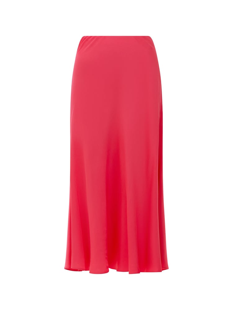 French Connection Pink Satin Ennis Midaxi Slip Skirt - Image 4 of 4