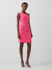 French Connection Pink Whisper One Shoulder Dress - Image 3 of 4