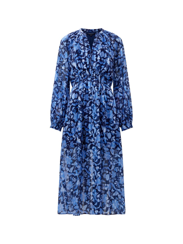 French Connection Blue Cynthia Fauna Midi Dress - Image 4 of 4