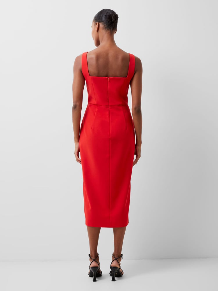 French Connection Echo Crepe Bust Detail Dress - Image 2 of 4