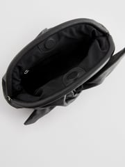 Black Leather Bow Clutch Bag - Image 8 of 9