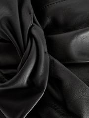 Black Leather Bow Clutch Bag - Image 9 of 9