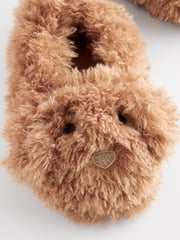 Tan Brown Character Cockapoo Dog Slippers - Image 4 of 7
