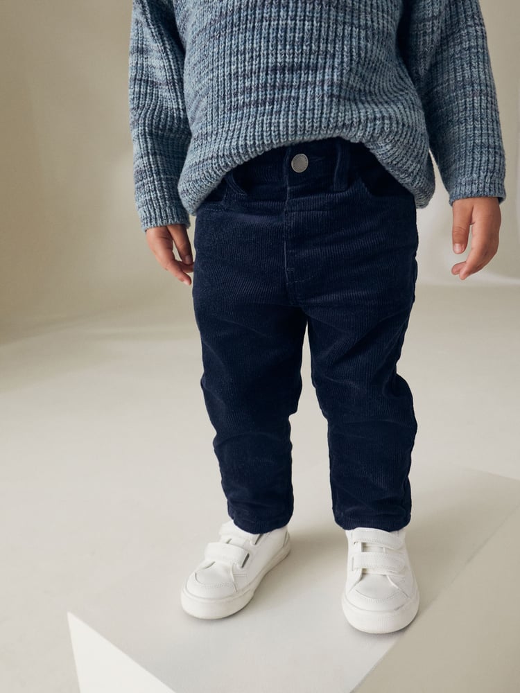 Navy Corduroy Trousers (3mths-7yrs) - Image 1 of 7 Navy Corduroy Trousers (3mths-7yrs) - Image 1 of 7