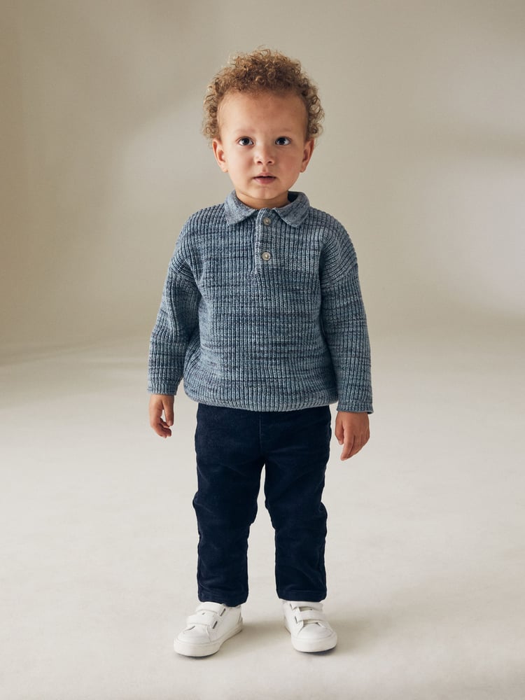Navy Corduroy Trousers (3mths-7yrs) - Image 2 of 7 Navy Corduroy Trousers (3mths-7yrs) - Image 2 of 7