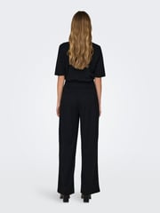 JDY Black Utility Button Up Short Sleeve Jumpsuit - Image 2 of 5