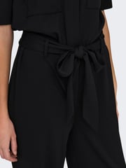 JDY Black Utility Button Up Short Sleeve Jumpsuit - Image 5 of 5