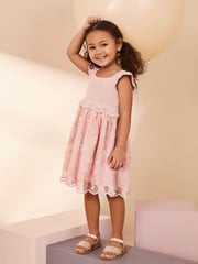 Pink Occasion Knit Dress (3mths-10yrs) - Image 1 of 7