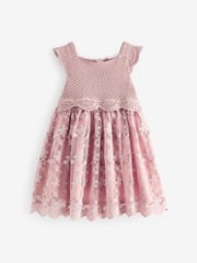 Pink Occasion Knit Dress (3mths-10yrs) - Image 5 of 7