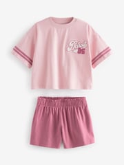 Pink Slogan Short Pyjamas 3 Pack (3-16yrs) - Image 10 of 13