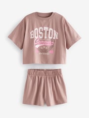 Pink Slogan Short Pyjamas 3 Pack (3-16yrs) - Image 11 of 13