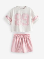 Pink Slogan Short Pyjamas 3 Pack (3-16yrs) - Image 9 of 13