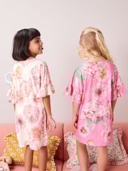 Pink/Cream Floral Nighties 2 Pack (2-16yrs) - Image 3 of 8