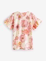 Pink/Cream Floral Nighties 2 Pack (2-16yrs) - Image 6 of 8