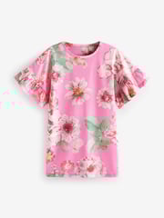 Pink/Cream Floral Nighties 2 Pack (2-16yrs) - Image 7 of 8