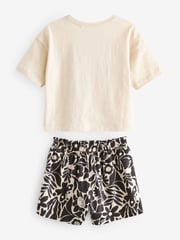 Black/Ecru Short Pyjamas 2 Pack (3-16yrs) - Image 3 of 6