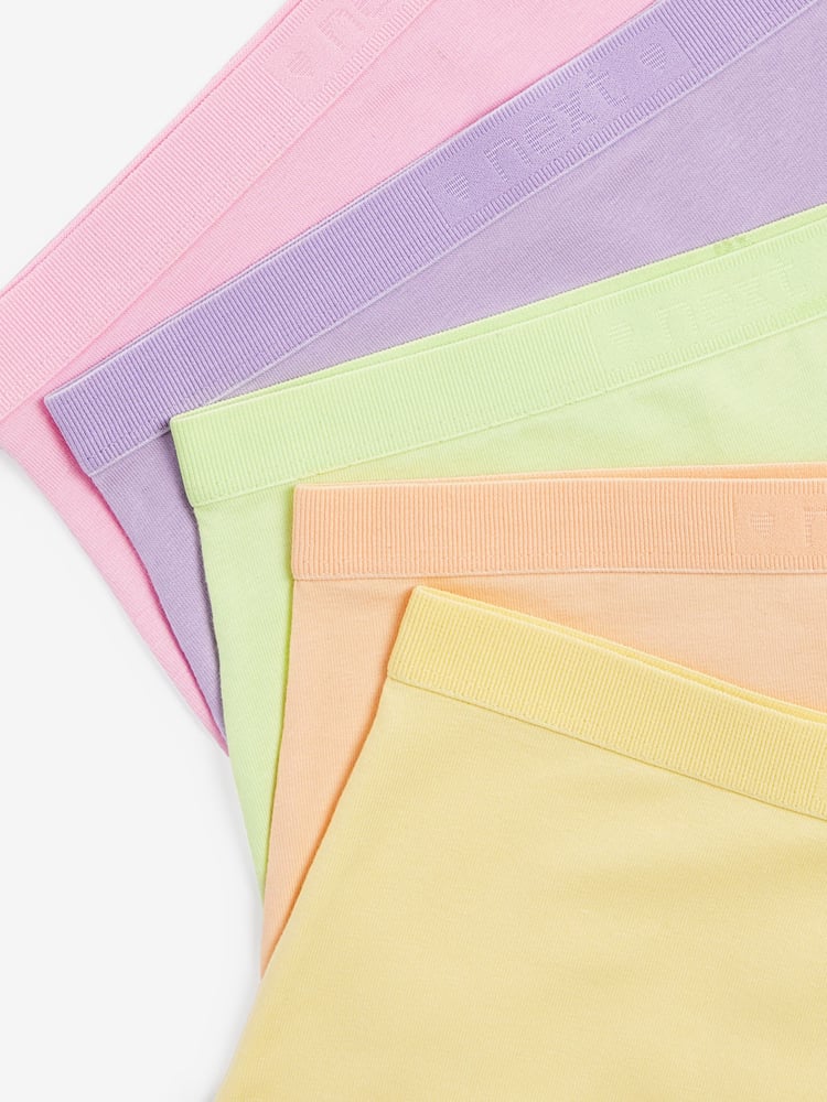 Multi Pastel Short Briefs 5 Pack (2-16yrs) - Image 2 of 3