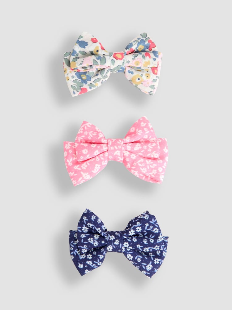 JoJo Maman Bébé Multi 3-Pack Bow Clips - Image 2 of 3