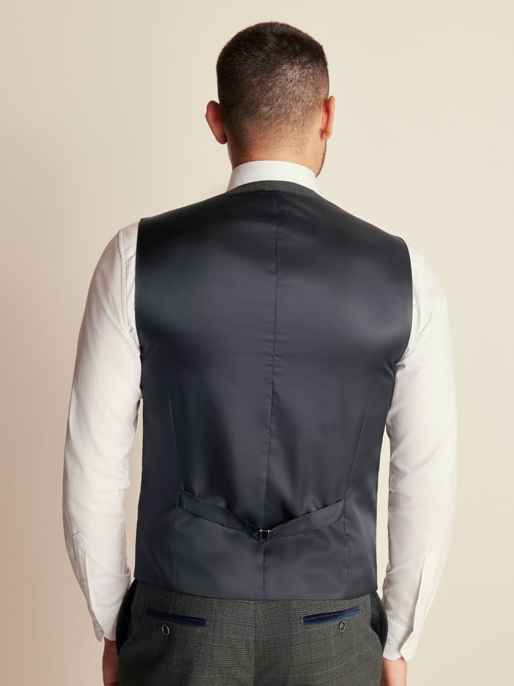 Green Trimmed Check Suit: Waistcoat - Image 11 of 11