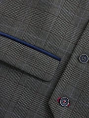 Green Trimmed Check Suit: Waistcoat - Image 6 of 11