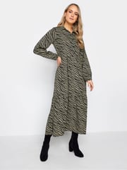 Long Tall Sally Black Zebra Print Tiered Maxi Dress - Image 3 of 4
