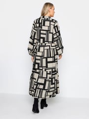 Long Tall Sally Stone Brown Zebra Print Tiered Maxi Dress - Image 2 of 4