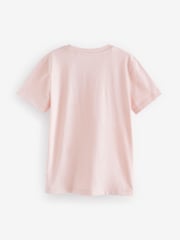 Pink Pale Cotton Short Sleeve T-Shirt (3-16yrs) - Image 2 of 3