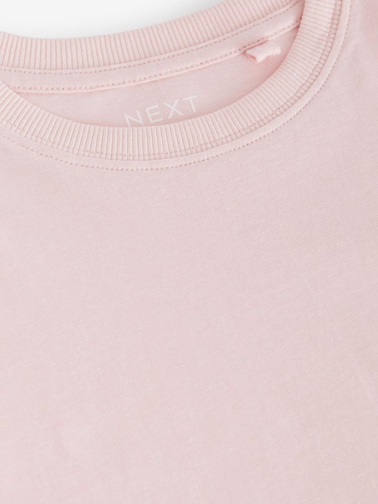 Pink Pale Cotton Short Sleeve T-Shirt (3-16yrs) - Image 3 of 3