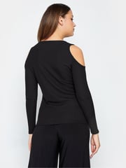 Long Tall Sally Black Cutout Top - Image 2 of 4
