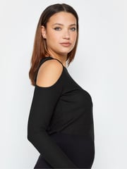 Long Tall Sally Black Cutout Top - Image 3 of 4