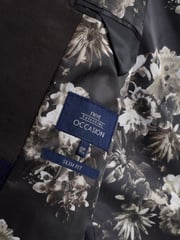 Navy Blue Slim Velvet Jacket - Image 8 of 9