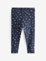 Blue Rib Jersey Leggings 5 Pack (3mths-7yrs) - Image 2 of 3