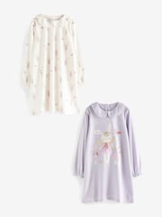 Purple Bunny Nighties 2 Pack (2-12yrs) - Image 5 of 7