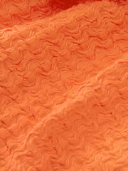 Bright Orange Textured Bardot Twist Front Top - Image 5 of 5
