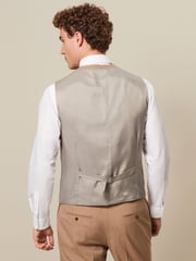 Marl Taupe Regular Fit Motionflex Stretch Waistcoat - Image 3 of 8