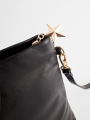 Rockett St George Black Slogan Premium Leather Clutch Bag - Image 8 of 9