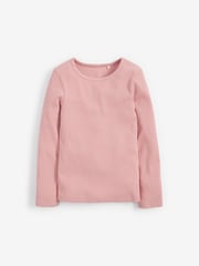 Pink Long Sleeve Ribbed Top (3-16yrs) - Image 4 of 6