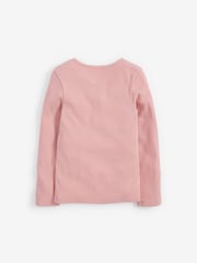 Pink Long Sleeve Ribbed Top (3-16yrs) - Image 5 of 6