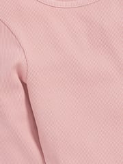 Pink Long Sleeve Ribbed Top (3-16yrs) - Image 6 of 6