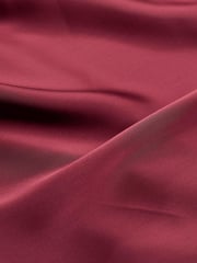 Red Satin Wrap Long Sleeve Shirt - Image 6 of 6