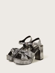 Monsoon Natural Metallic Twist Knot Platform Heels - Image 1 of 1