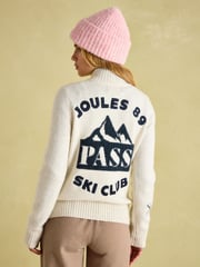 Joules Summit Cream Quarter Zip Ski Jumper - Image 2 of 7
