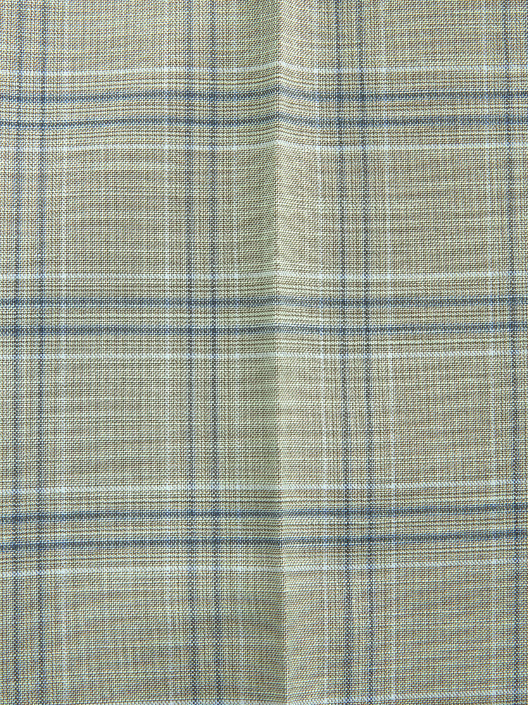 Green Skinny Fit Trimmed Check Suit Trousers - Image 7 of 7