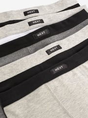 White/Black Soft Waistband Trunks 5 Pack (2-16yrs) - Image 8 of 8